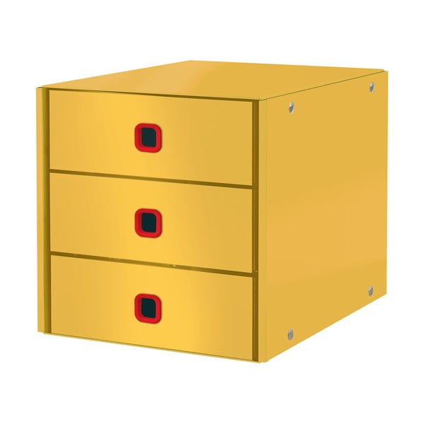 Geltona dėžutė su 3 stalčiais Leitz Cozy Click & Store