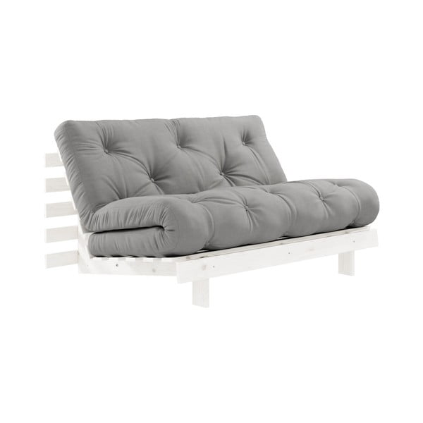 Šviesiai pilka sulankstoma sofa Karup Design Roots White/Grey