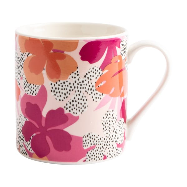 Rožinis keraminis puodelis Navigate Floral