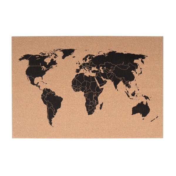 Kamštinis sieninis žemėlapis PT LIVING World, 60 x 40 cm