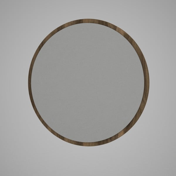Apvalus sieninis veidrodis su rudu rėmu Glob, ⌀ 59 cm