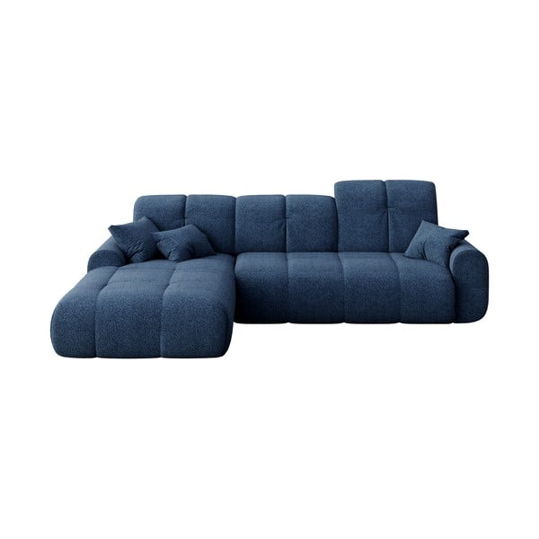 Tamsiai mėlyna kampinė sofa-lova Devichy Tous, kairysis kampas