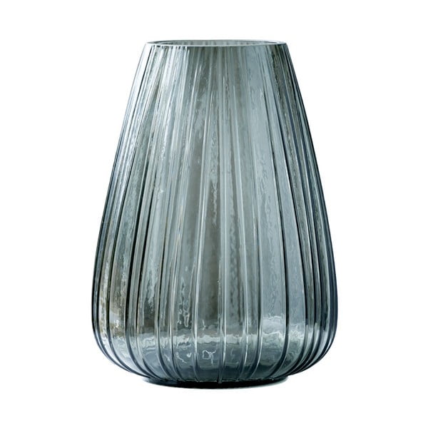 Pilka stiklinė vaza Bitz Kusintha, aukštis 22 cm
