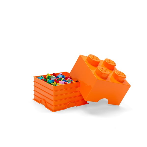 Oranžinė kvadratinė daiktadėžė LEGO®