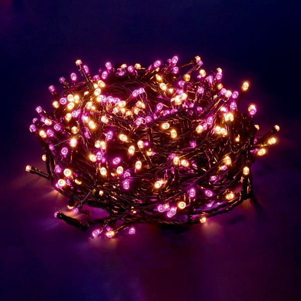 Rožinė ir smėlio spalvos LED šviesos grandinė , 1 000 lempučių - Unimasa