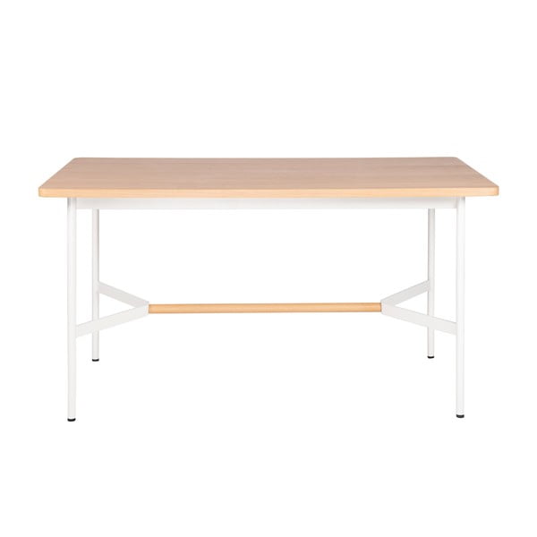 Baltas valgomojo stalas sømcasa Asis, 100 x 80 cm