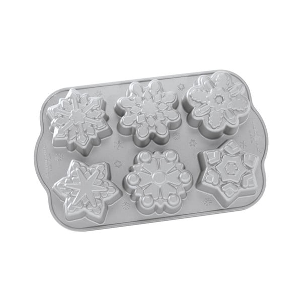 Kepimo forma 6 mini pyragaičiams Nordic Ware Snowflakes, 700 ml