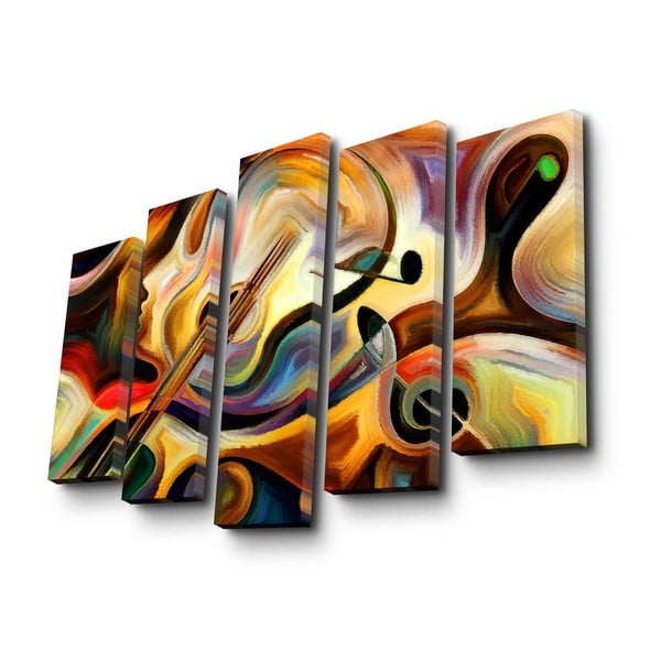 Kelių dalių paveikslas Abstract Music, 105 x 70 cm