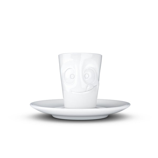 Baltas porcelianinis espreso puodelis su lėkštute 58 products, tūris 80 ml