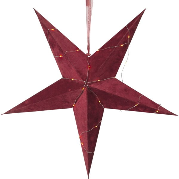 Kalėdinė raudona šviesos dekoracija Star Trading Velvet