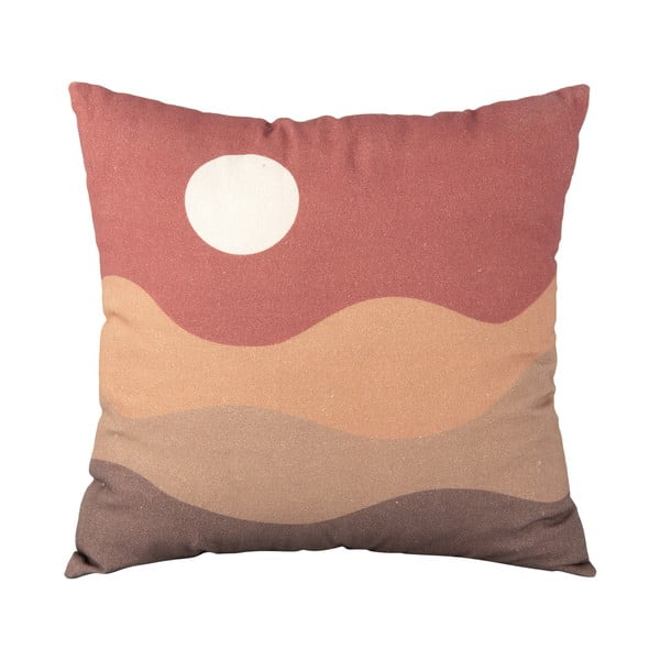 Rudos ir raudonos spalvos medvilninė pagalvė PT LIVING Clay Sunset, 45 x 45 cm