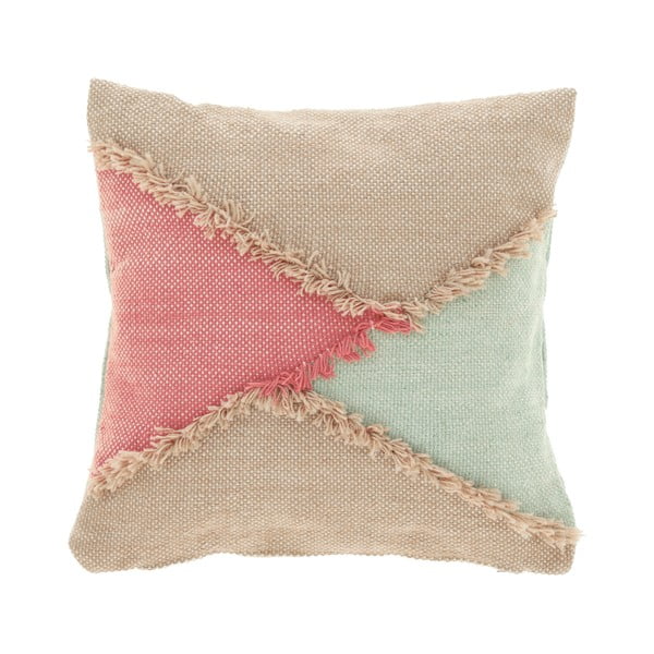 Rožinės-smėlio spalvos pagalvės užvalkalas iš perdirbto plastiko Kave Home Dalila, 45 x 45 cm