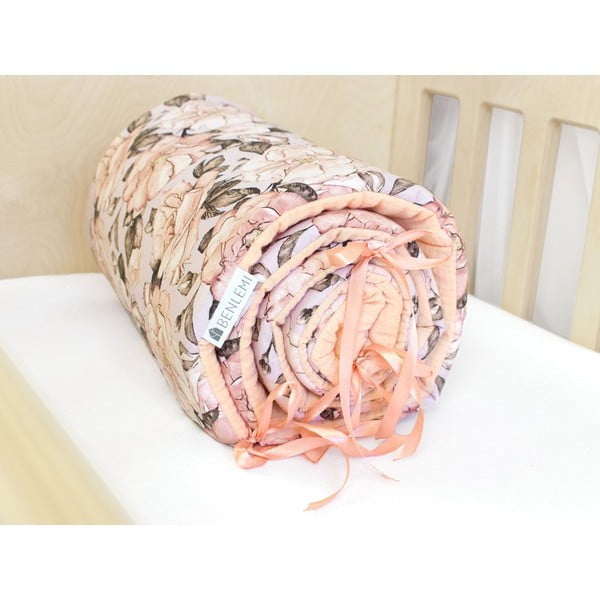 "Benlemi Peony" rožinis medvilninis apsiaustas, 180 cm ilgio