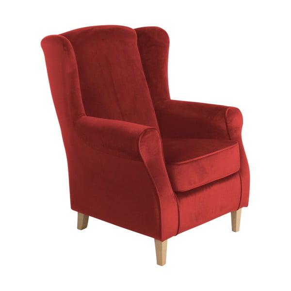 Raudonas spalvos fotelis Max Winzer Lorris Velour Brick