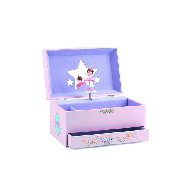Medinė žaislų dėžė Djeco Ballerina