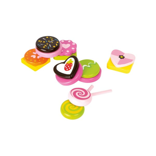 Vaikiškų medinių saldainių gaminimo žaislų rinkinys Legler Sweets