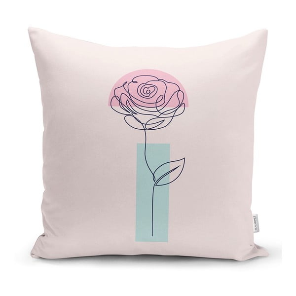 Minimalistiniai pagalvėlių užvalkalai Piešinys Gėlė, 45 x 45 cm