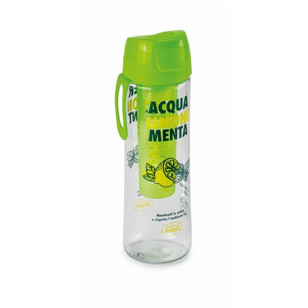 Žalias vandens buteliukas su infuzoriumi Snips Mint, 750 ml