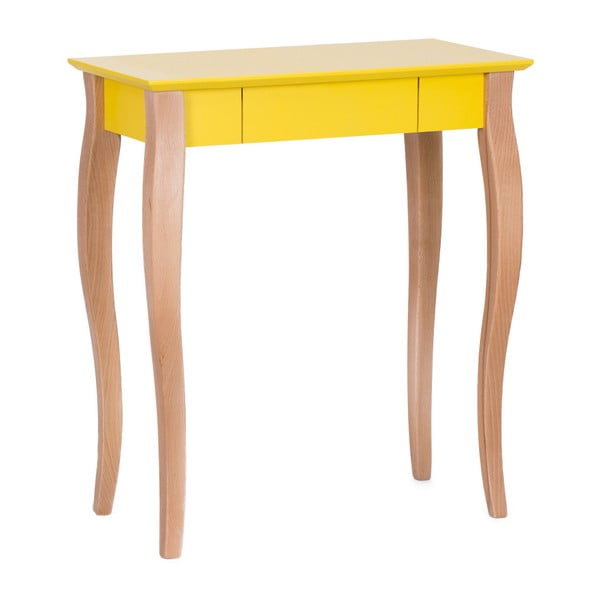 Geltonas rašomasis stalas Ragaba Lillo, ilgis 65 cm