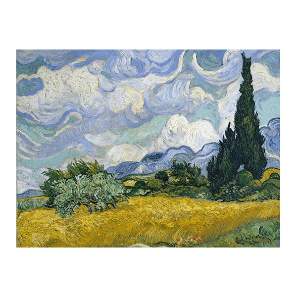 Vincent van Gogh reprodukcija Wheat Field with Cypresses, 60 x 45 cm