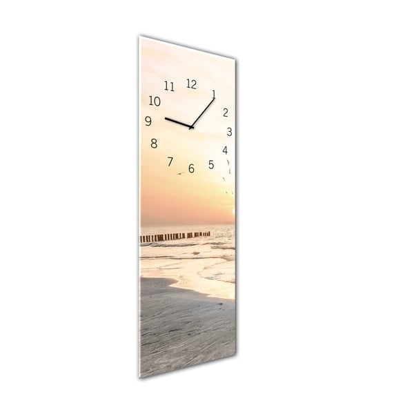Sieninis laikrodis Styler Glassclock Beach, 20 x 60 cm
