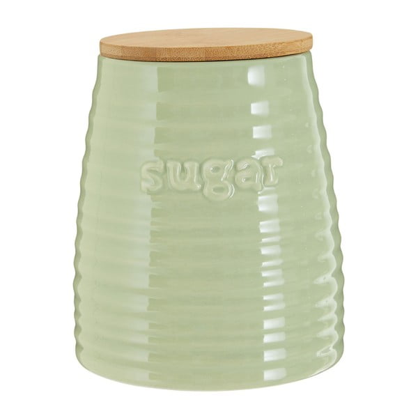 Šviesiai žalias Premier Housewares Winnie cukraus indelis su bambukiniu dangteliu, 950 ml