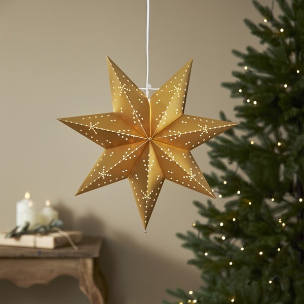 Aukso spalvos kalėdinė šviečianti dekoracija ø 45 cm Classic - Star Trading