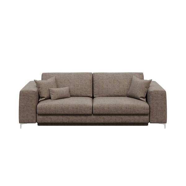 Tamsios smėlio spalvos sofa-lova Devichy Rothe, 256 cm
