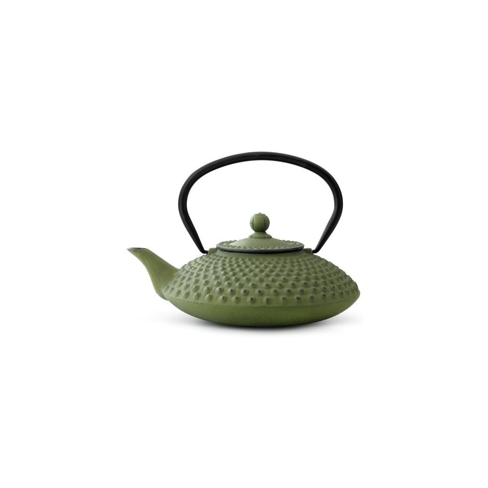 Žalios spalvos ketaus arbatinukas su sieteliu Bredemeijer Xilin, 1,25 l