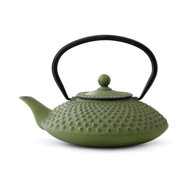 Žalios spalvos ketaus arbatinukas su sieteliu Bredemeijer Xilin, 1,25 l