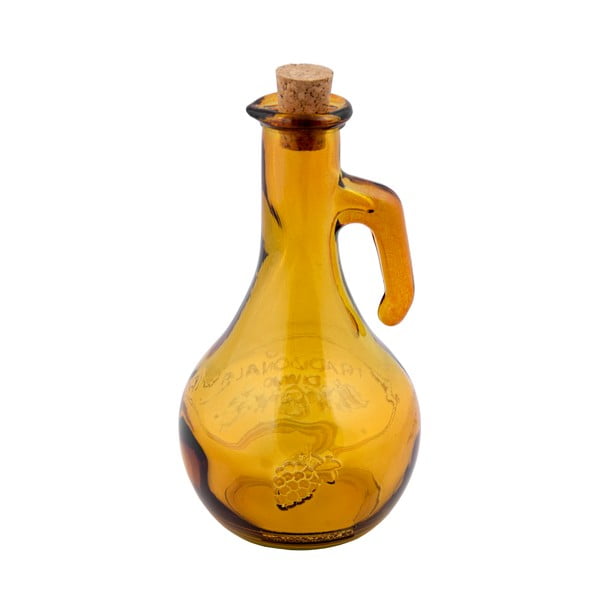 Geltonas perdirbto stiklo acto butelis Ego Dekor Di Vino, 500 ml