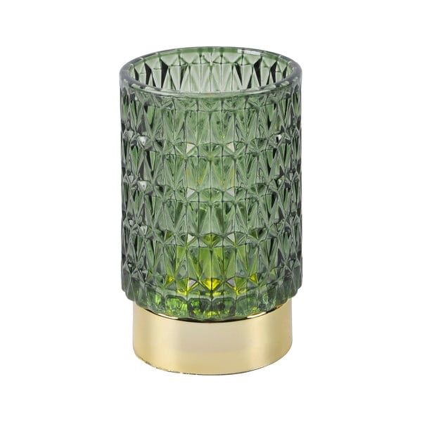 Žalia stiklinė LED šviesos dekoracija PT LIVING Diamond
