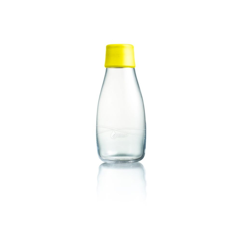 Geltonas stiklinis buteliukas ReTap, 300 ml