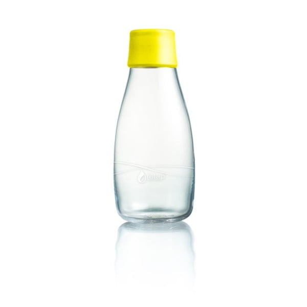 Geltonas stiklinis buteliukas ReTap, 300 ml