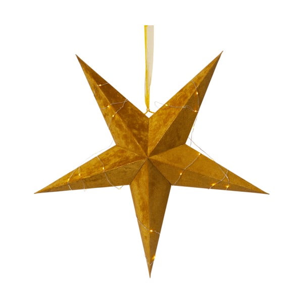Kalėdinė aukso spalvos šviesos dekoracija Star Trading Velvet