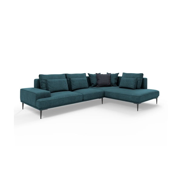 Turkio spalvos sofa-lova Interieurs 86 Liege, kampas dešinėje