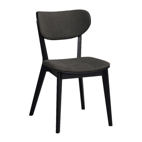 Juodo ąžuolo valgomojo kėdė su tamsiai pilka sėdyne Rowico Cato