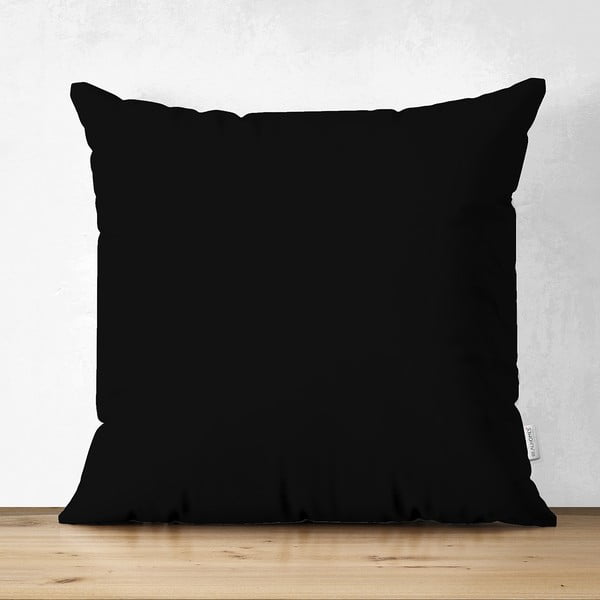 Juodi minimalistiniai pagalvių užvalkalai, 45 x 45 cm