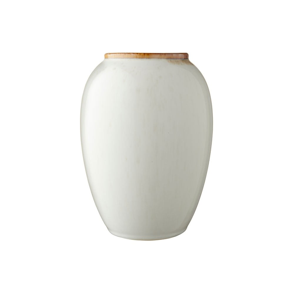 Kreminės spalvos keramikos vaza Bitz Basics Cream, aukštis 20 cm