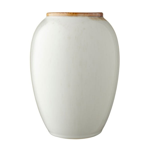 Kreminės spalvos keramikos vaza Bitz Basics Cream, aukštis 20 cm