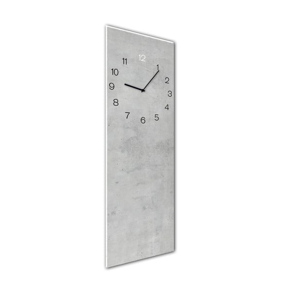 Sieninis laikrodis Styler Glassclock Concrete, 20 x 60 cm