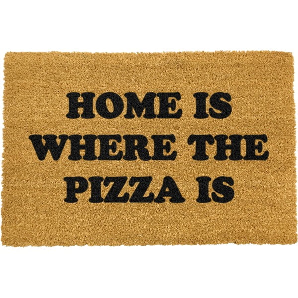Natūralaus pluošto kilimėlis Artsy Doormats Home Is Where the Pizza Is, 40 x 60 cm