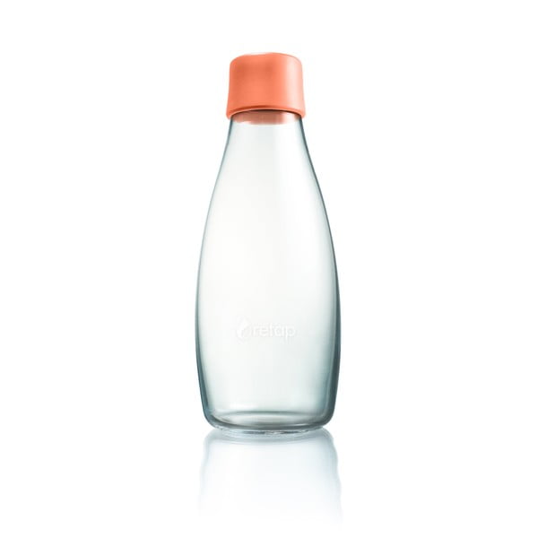 Abrikosų apelsinų spalvos ReTap stiklinis butelis su neribota garantija, 500 ml