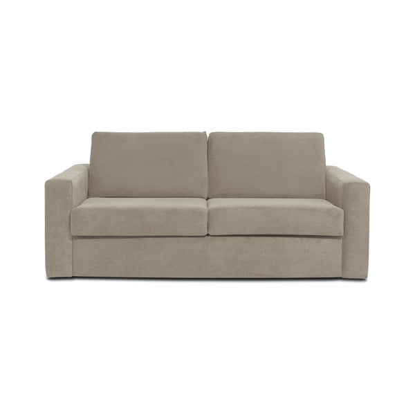Smėlio spalvos aksominė sofa-lova Scandic Elbeko
