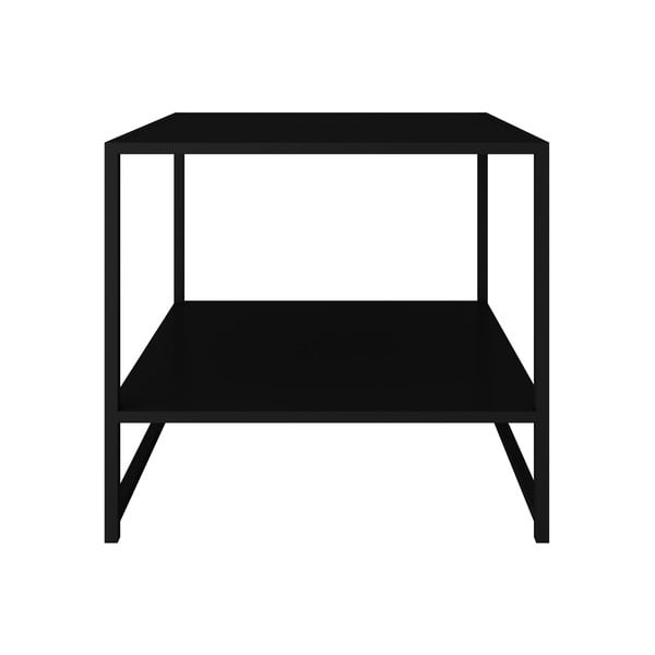 Juodos spalvos metalinis sandėliavimo staliukas Canett Lite, 50 x 50 cm