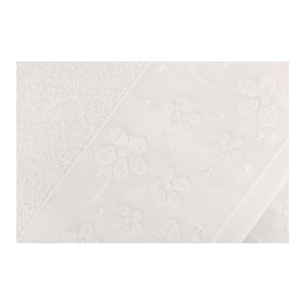 2 baltų grynos medvilnės rankšluosčių rinkinys Mariana, 50 x 90 cm