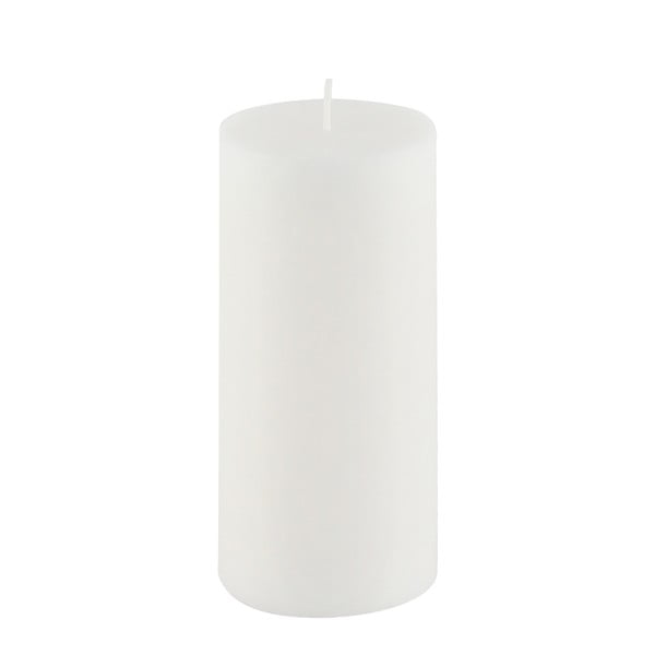Baltos spalvos žvakė Ego Dekor Cylinder Pure, degimo trukmė 50 h