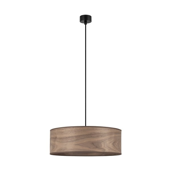 Pakabinamas šviestuvas iš graikinio riešuto medienos Sotto Luce TSURI XL, ø 45 cm