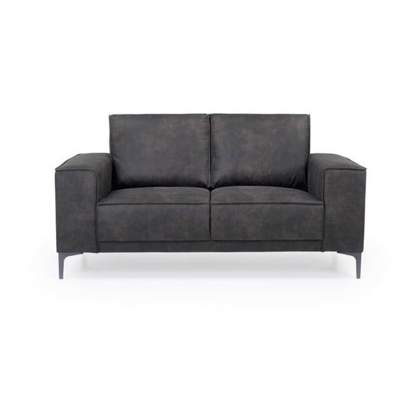 Antracito pilkos spalvos dirbtinės odos sofa Scandic Copenhagen, 164 cm