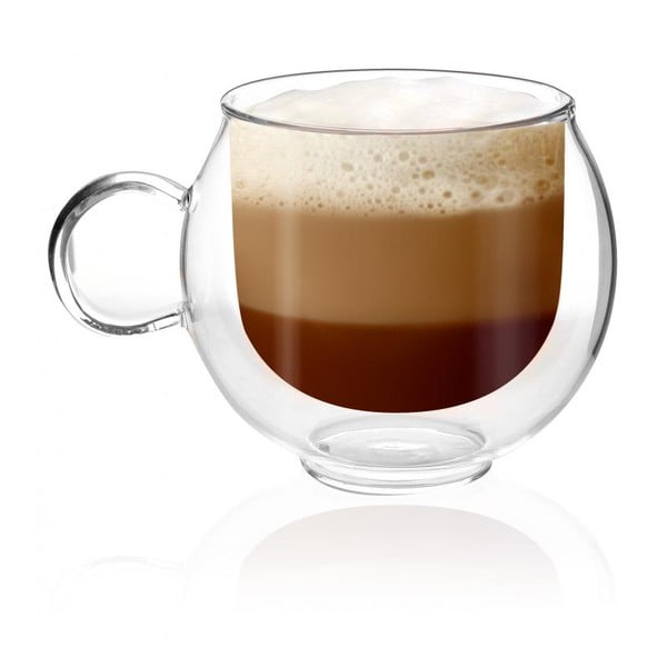 Kavos puodelis su dviguba sienele Vialli Design Amo, 220 ml